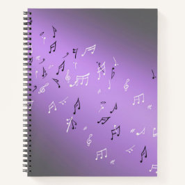 Cuaderno Notas musicales en Moonlight Lilac