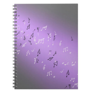 Cuaderno Notas musicales en Moonlight Lilac