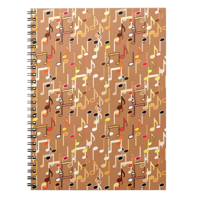 Cuaderno Notas musicales impresas - Caramel Tan, Multi (Frente)
