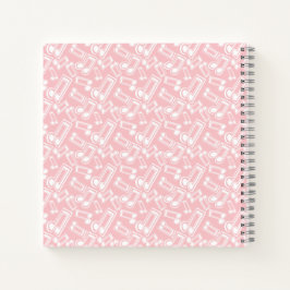 Cuaderno Notas musicales rosas