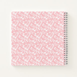 Cuaderno Notas musicales rosas