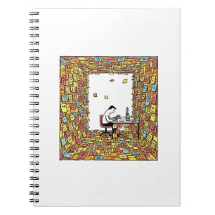 Cuaderno Notas pegajosas - Oficinas de arte abrumadas