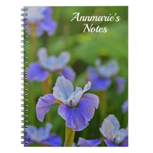 Cuaderno Notas personales de Blue Iris Flower Portrasus