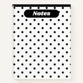 Cuaderno Notas - Puntos Polka - Cobertura dura