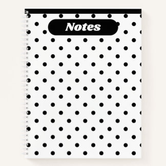 Cuaderno Notas - Puntos Polka - Cobertura dura