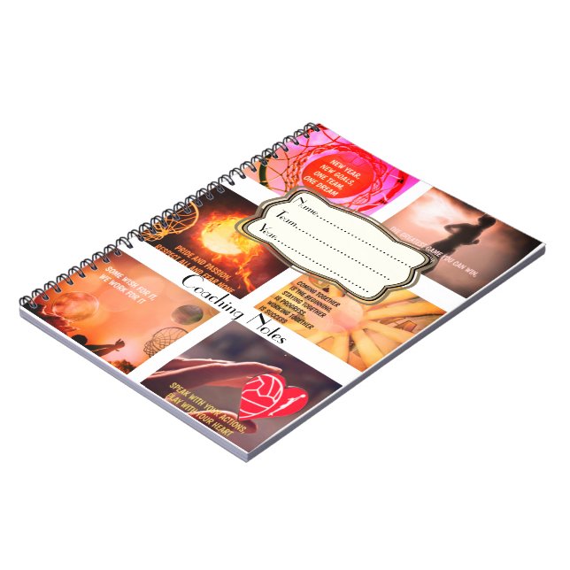 Cuaderno Notas que entrenan del Netball de motivación (Lado Izquierdo)