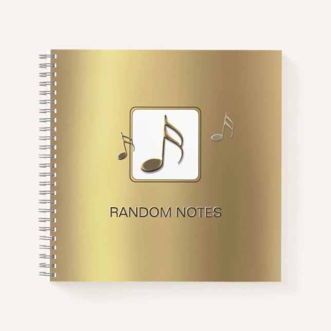 Cuaderno NOTAS RANDOM Beveld SixDecimosexto Notas Gold Jour (Anverso)