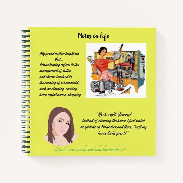 Cuaderno "Notas Sobre El Bloc De Notas De La Espiral De Vid (Anverso)