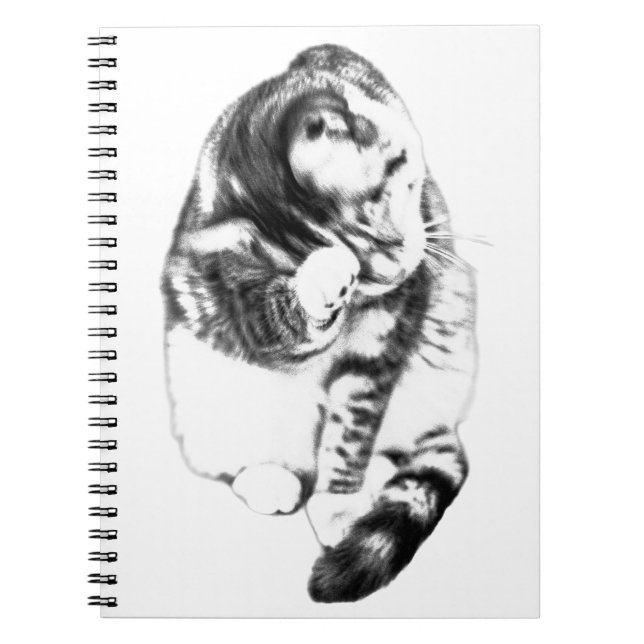Cuaderno Notas suaves junto a un gato (Frente)