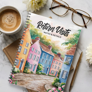 Cuaderno Notas y detalles de visitas de retorno JW en espir