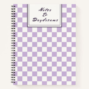 Cuaderno Notas y Ensueños Cuadro de Coqueta Lavanda