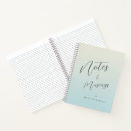 Cuaderno Notas y reflexiones Chic Script Monograma Gradient
