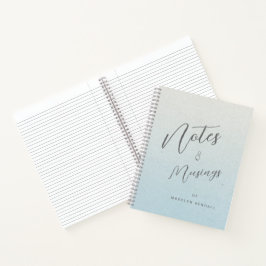 Cuaderno Notas y reflexiones Chic Script Monograma Gradient