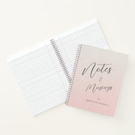 Cuaderno Notas y reflexiones Chic Script Monograma Gradient