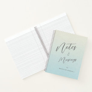 Cuaderno Notas y reflexiones Moda Script Monograma Gradient