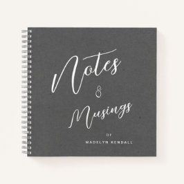 Cuaderno Notas y reflexiones personalizadas con guion moder