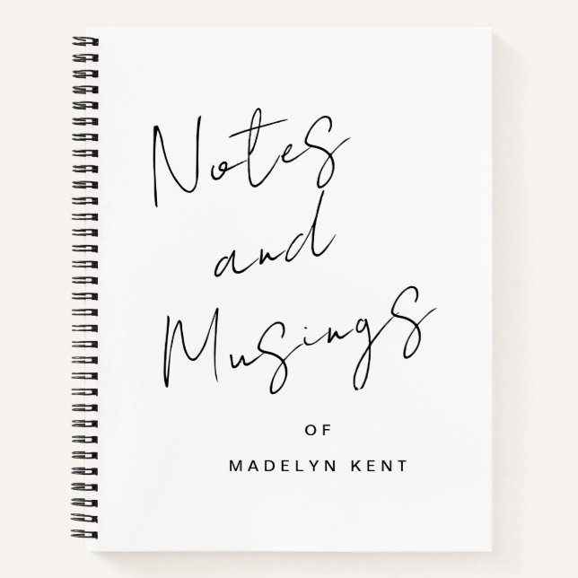 Cuaderno Notas y reflexiones sobre el guión moderno persona (Anverso)