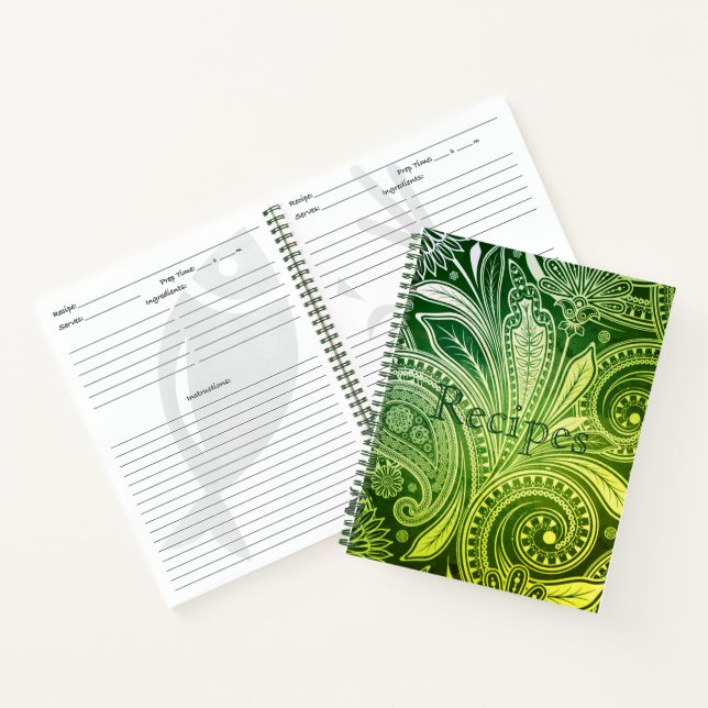 Cuaderno Notbook-Flora de receta personalizado (Interior)