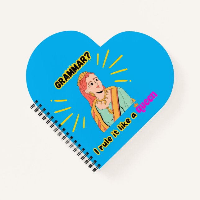 Cuaderno Notebbok espiral: Reina de gramática (Anverso)
