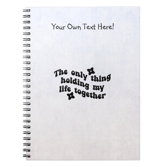 Cuaderno Notebook (16,5 x 22,2cm) - The Only Thing (Frente)