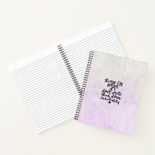 Cuaderno Notebook (21,6 x 28cm) - Thing's I'll Forget (Interior)