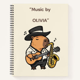Cuaderno  Notebook – Capybara Music Notes