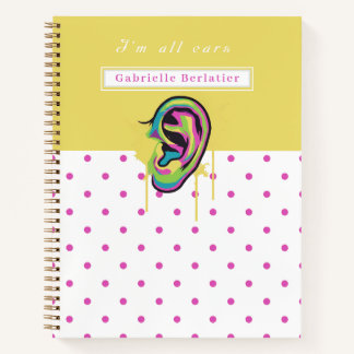 Cuaderno Notebook  Colorful Ear Illustration 