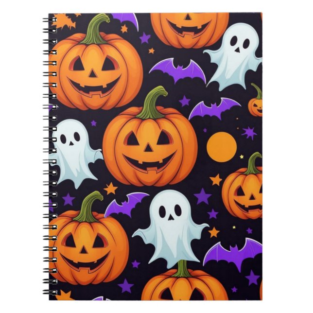 Cuaderno notebook de espiral de Halloween (Frente)