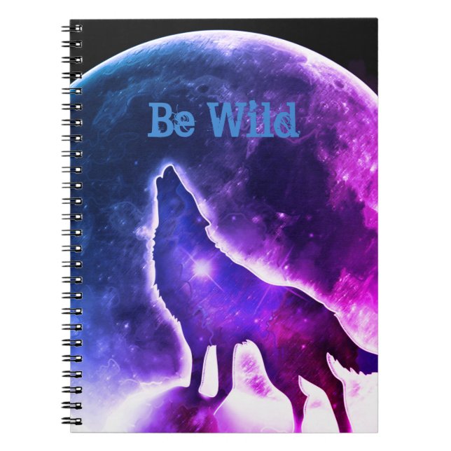 Cuaderno notebook de la luna de galaxia de Be Wilf (Frente)