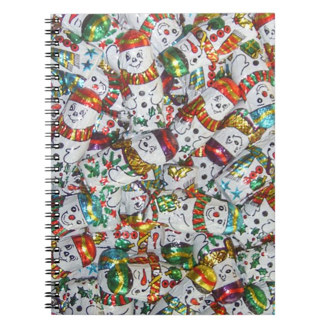 Cuaderno notebook de los Snowmen dulces (Frente)