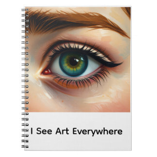 Cuaderno Notebook I see Art artistic eye gift