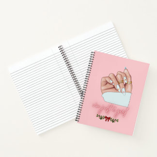 Cuaderno notebook i'm just a girl for christmas nails