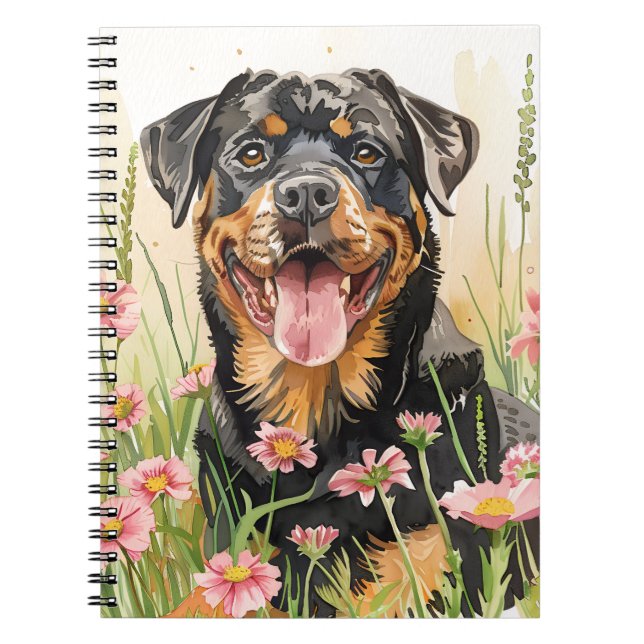 Cuaderno  Notebook / Journal – Rottweiler Notebook (Frente)