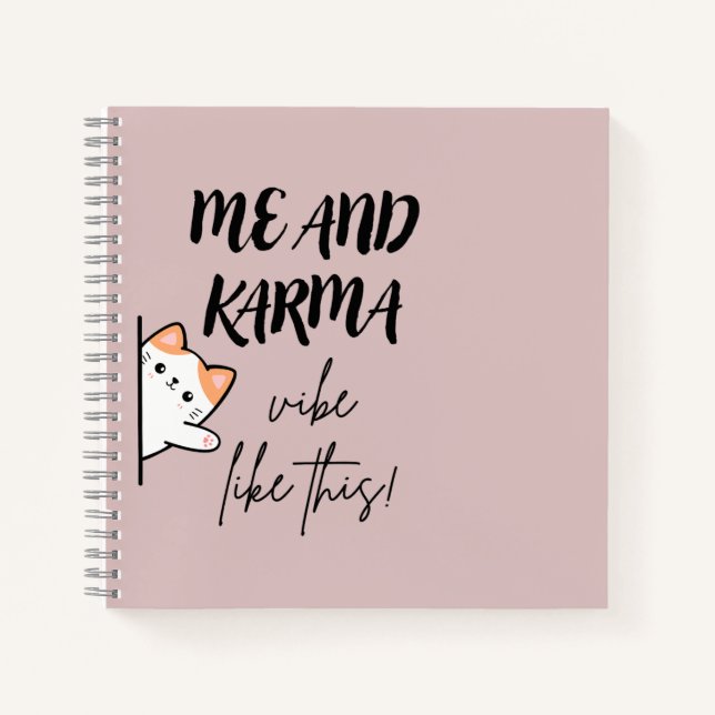 Cuaderno Notebook | karma | cats | journals  (Anverso)