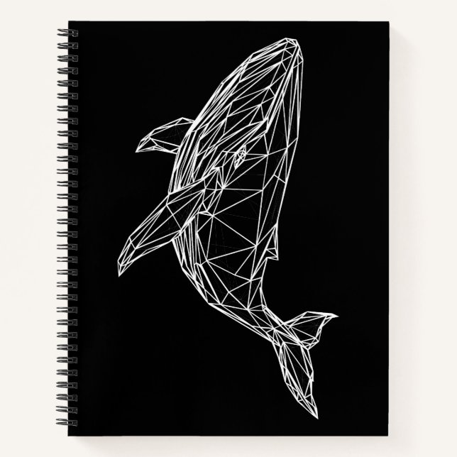Cuaderno  Notebook Modern Geometric Whale (Anverso)
