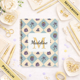 Cuaderno Notebook Name Magic Academy Wizard School Blue