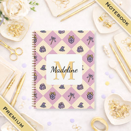 Cuaderno Notebook Name Magic Academy Wizard School Pink