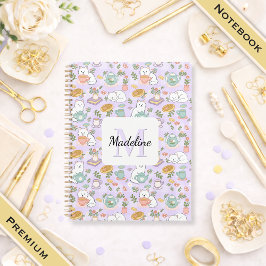 Cuaderno Notebook Name Tea Cats Bookish Pastel