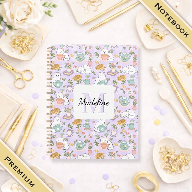Cuaderno Notebook Name Tea Cats Bookish Pastel (Subido por el creador)