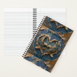 Cuaderno Notebook Paper Cut Eagle Two Souls One Heart