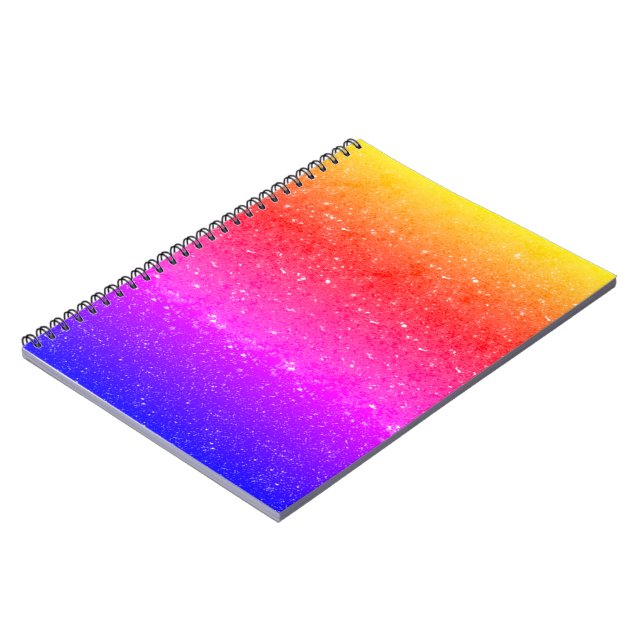 Cuaderno notebook Purpurina arcoiris (Lado Izquierdo)