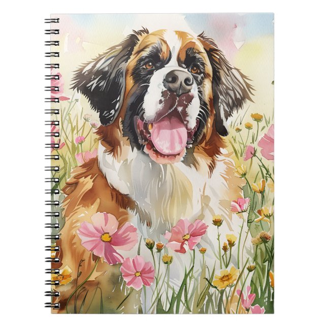 Cuaderno Notebook – Saint Bernard Dog Lover Journal (Frente)