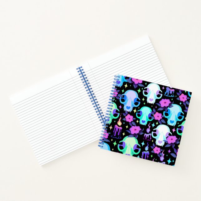 Cuaderno Notebook "Skulls and Flowers" (Interior)