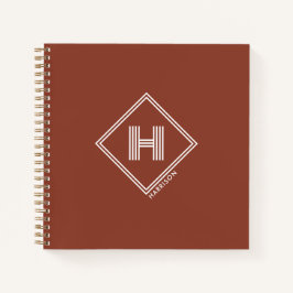 Cuaderno Notebook | Stylish Geometric Initial Monogram