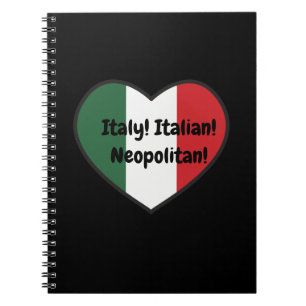 Cuaderno NOTEBOOK - Tema italiano. texto de personalizable