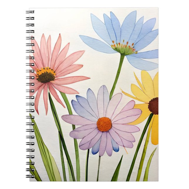 Cuaderno Notebook. Wild Flowers  (Frente)