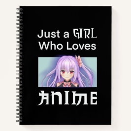 Cuaderno Notebook With Anime Girl