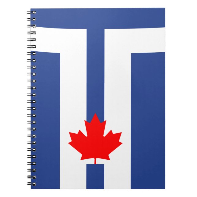Cuaderno Notebook with Flag of Toronto, Ontario, Canada (Frente)