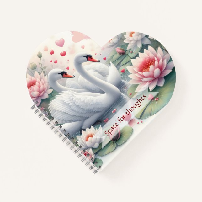 Cuaderno Notebook with swans (Anverso)