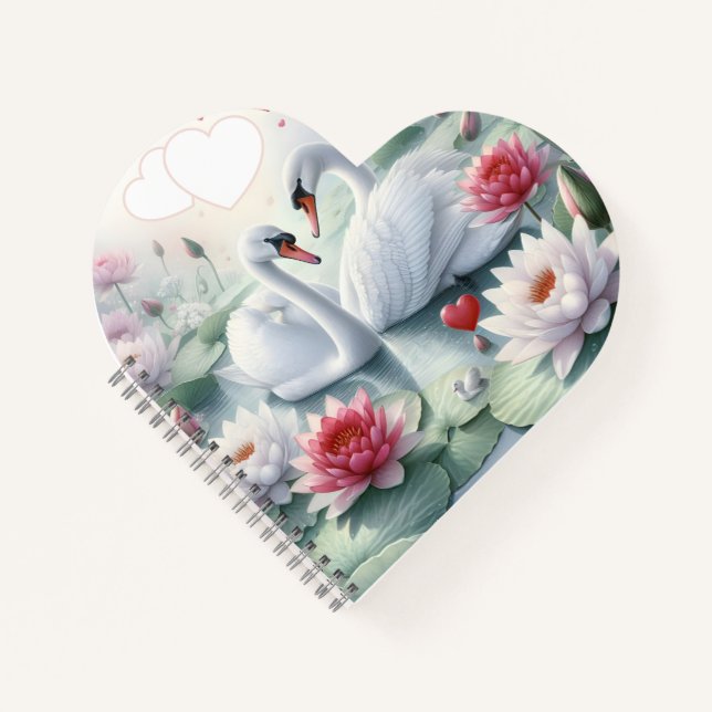 Cuaderno Notebook with swans (Anverso)